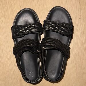 Target Black Quilted Sandals